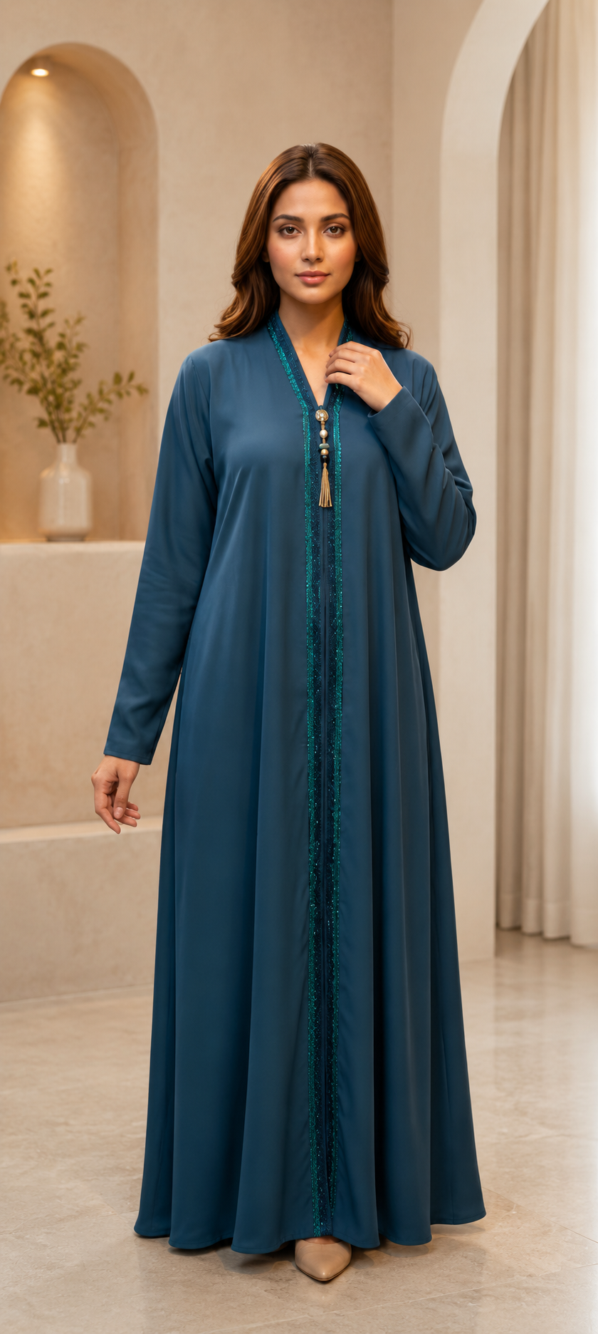 Embellished Front Panel Abaya