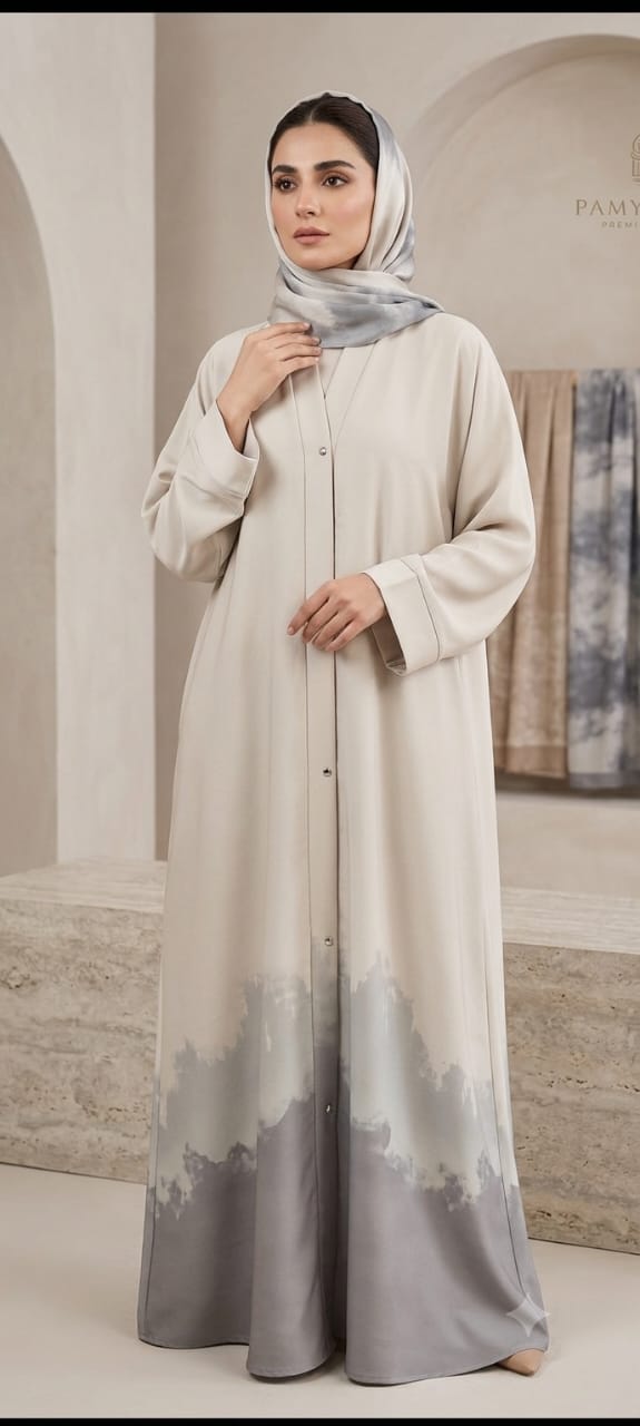 Cloud Ivory Mist Abaya