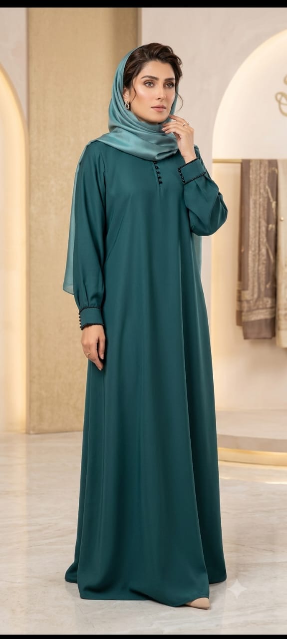 Elegant Button Front Abaya